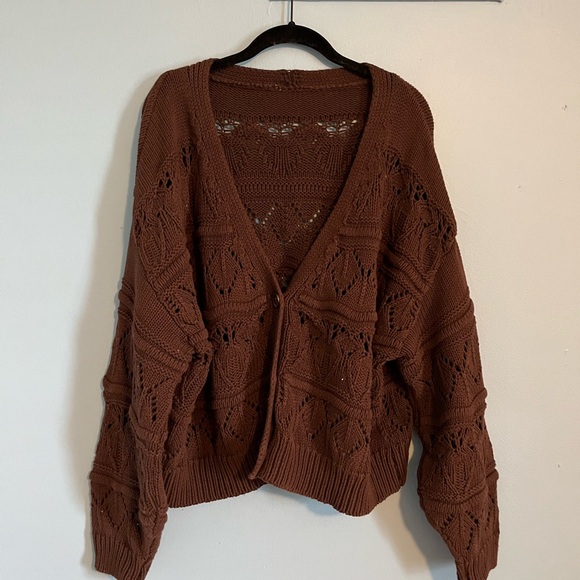 Neuflora Sweaters - Neuflora Daphne Cardigan - Brown